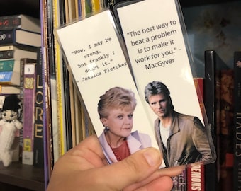 Nostalgia Bookmarks-First Series-Murder, She Wrote-MacGyver, Golden Girls, 21 Jump Street