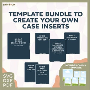 Bundel DIY Kindle-invoegsjabloon: afdrukbaar canva-bestand (digitale download)