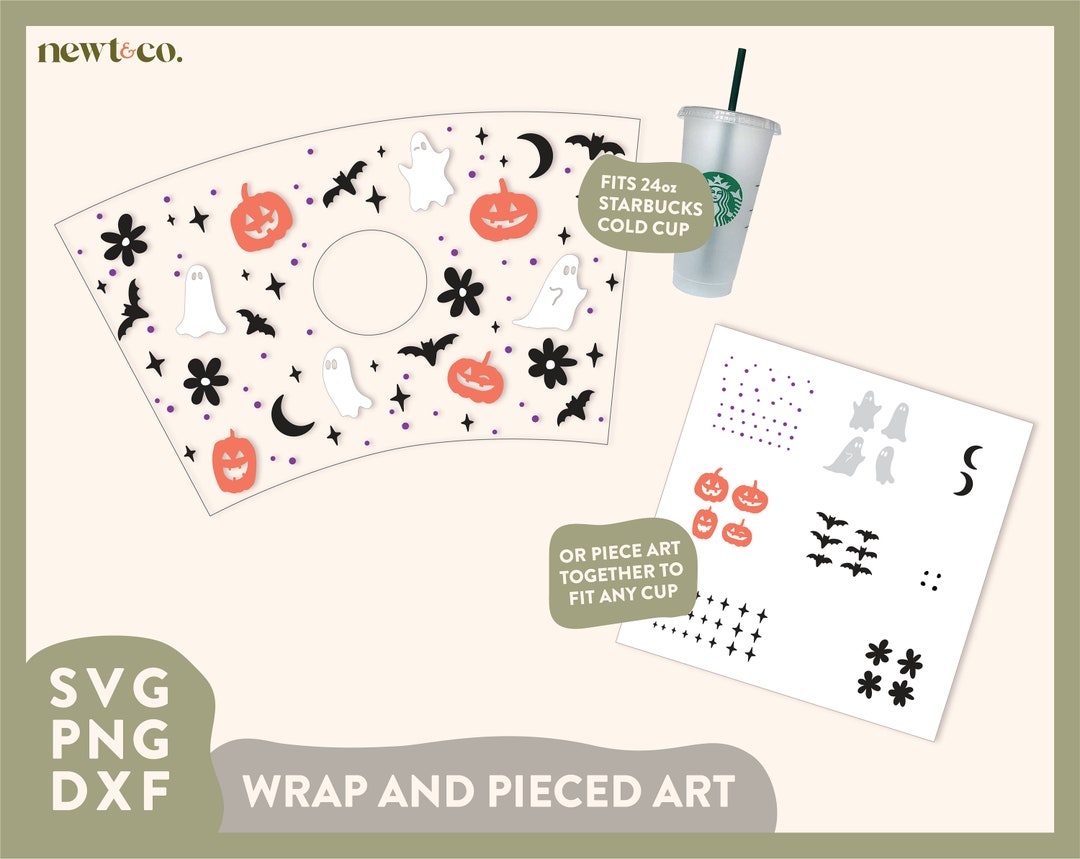 Cute Halloween Cup Wrap and Digital Files for Cricut, Silhouette and ...