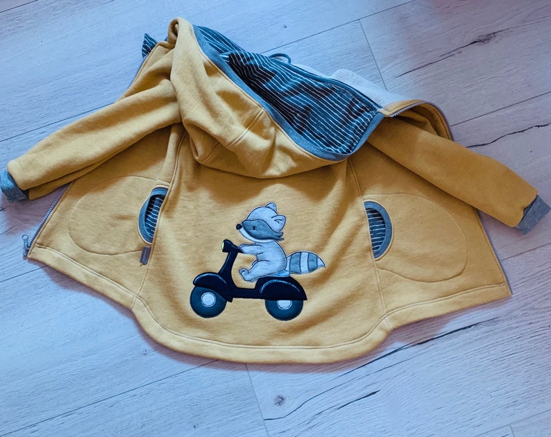 Jacke aus Lammfleece mit Applikation, Wunschfarbe und motiv Bild 6