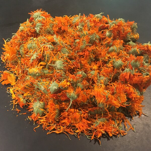 8 oz Dried Calendula 2018 Certified Organic Vermont Grown Family Farm