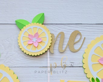 Sweet Lemon Cake Topper, 3D Birthday Decoration