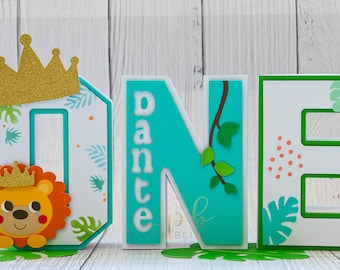Safari 3D Letters, Wild One, Lion 3D Letters, Jungle Safari Theme, Little Lion Theme, Lion King
