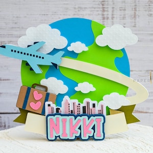 Adventure Awaits, Travel Theme Topper, Travel Theme Decor, Travel Cake Topper, Adventure Time Decor,