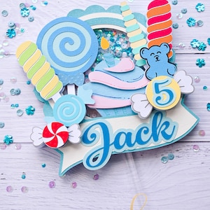 Candy land Theme Cake Topper, Candyland Theme Birthday, Sweets Cake Topper, Candy Land Party Decorations, Candy Party
