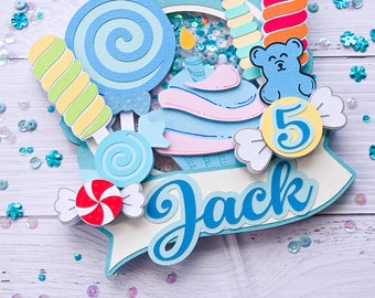 Candy land Theme Cake Topper, Candyland Theme Birthday, Sweets Cake Topper, Candy Land Party Decorations, Candy Party