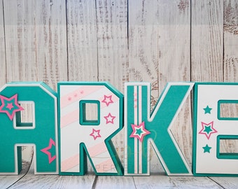 3D Star Theme Letters, Star Theme Party Decor, Star Theme 3D Letters, Star Party