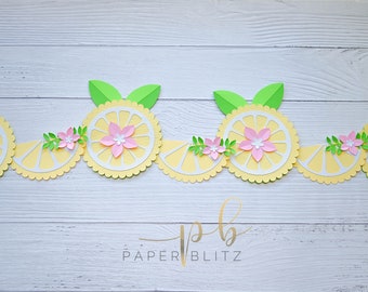 Lemon Theme Garland, Lemon Party Decor, Lemon Theme Banner, Summer banner, Lemon Garland, Lemon Banner, Lemon Birthday