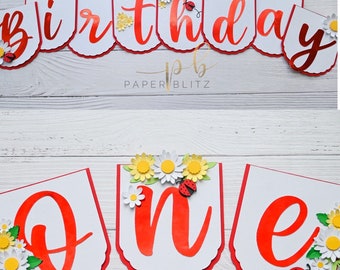 Lady Bug Birthday Banner, Lady Bug Party Decors, Lady Bug Shower Decorations, Little Lady Banner