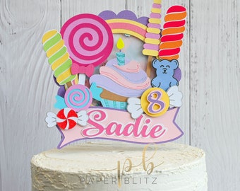 Candyland Cake Topper, 3D Birthday Party Decoration