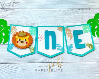 Lion Theme High Chair Banner, Little Lion High Chair Banner, Jungle Safari Lion High Chair Banner, Cute Lion High Chair Banner
