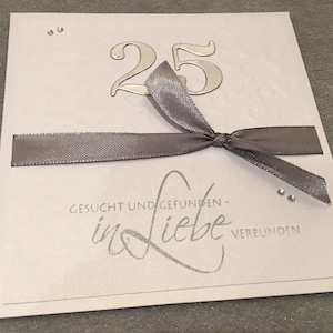 Glückwunschkarte zur Silberhochzeit