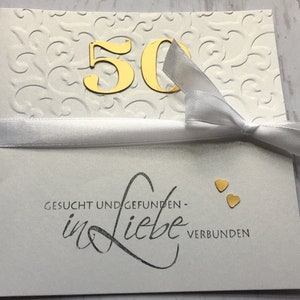 Glückwunschkarte zur Goldhochzeit