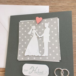 Hochzeitskarte, Hochzeit, Wedding, Hochzeitsgeschenk, Karte zur Hochzeit, Glückwunschkarte zur Hochzeit, Glückwunschkarte Bild 1