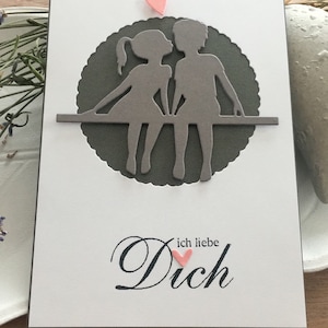 Grußkarte Ich liebe dich, Valentinstagskarte