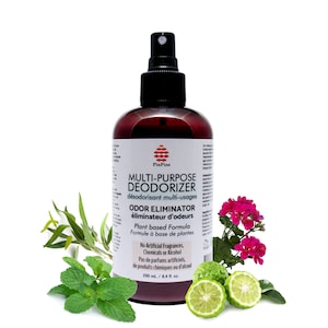 Éliminateur d'odeurs en vaporisateur entièrement naturel - Désodorisant multi-usages - Désodorisant - Vaporisateur pour tapis de yoga - Vaporisateur désodorisant pour chaussures et équipements de sport - 250 ml