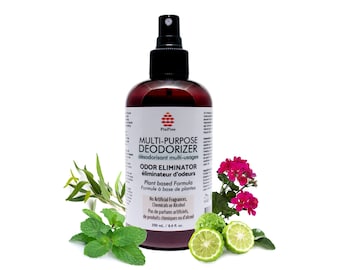 All Natural Odor Eliminator Spray - Multi-Purpose Deodorizer - Air Freshener - Yoga Mat Spray - Shoe & Sports Gear Deodorizing Spray - 250mL