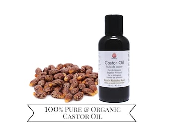 Organic Castor Oil - 100% Pure - Carrier Oil - Moisturizing Oil for Skin, Hair and Body - Premium Quality - 130mL