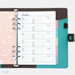 A5: Address inserts in the style What you love 15 sheets / DIY address book / A5 inserts for contacts / address data / appointment calendar A5 insert image 1