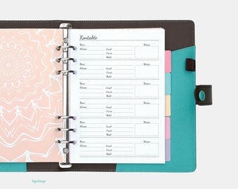 A5: Address inserts in the style "What you love" (15 sheets) / DIY address book / A5 inserts for contacts / address data / appointment calendar A5 insert