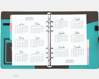 A5: Annual overview 2024 & 2025 "Script" // Annual planning for A5 ring planner // Annual planner 24/25 // Calendar inserts for A5 ring calendar