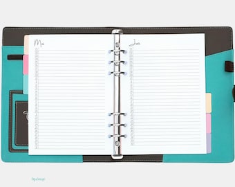 A5: Birthday planner (1M1S) in "Script" style for A5 ring binder calendar / A5 birthday calendar for ring planner size A5 / annual overview