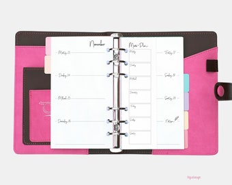 Personal: Meal planner including shopping list "Script" (52 sheets) - Special Edition / Meal Planner & Shopping List for personal ring binder planners