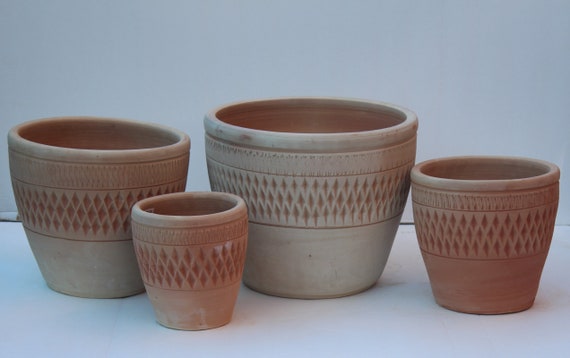 Terracotta Pots Clay Pots Handmade Potteryflower Pots Pots Etsy