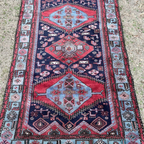 Blue Persian Rug Etsy