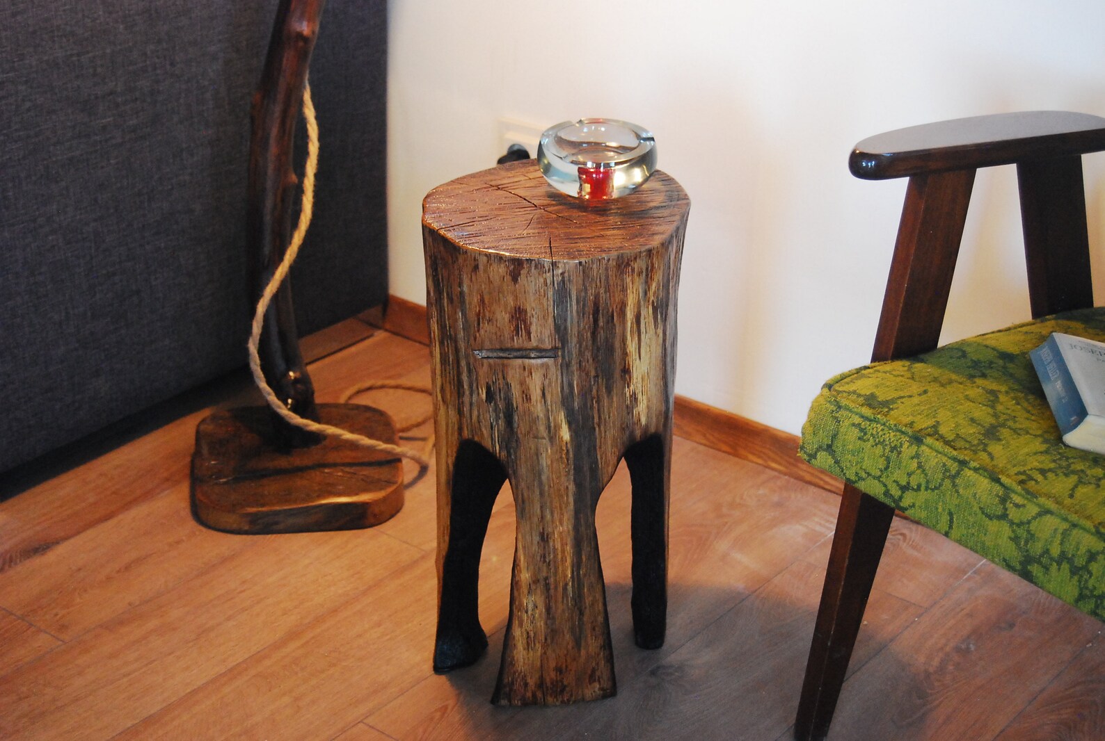 Coffee Table Made of Oak Trunk Wood Table Bedside Table Made Etsy