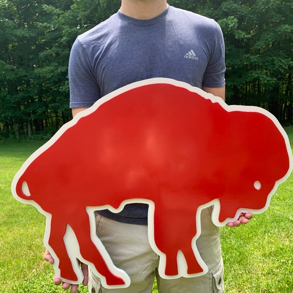 Buffalo Bills Retro Wooden Sign NFL Oversized Team Logo Etsy