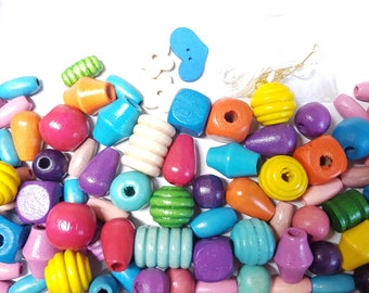 Sadingo Lettres perles multicolores 6 x 6 mm 100 pcs. imprimé blanc