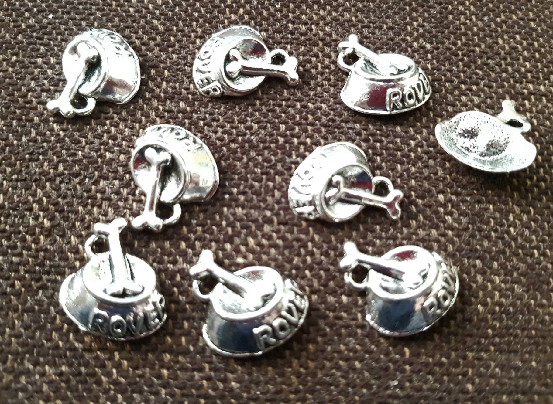 5 silberne Knochen Napf Hund 14x20mm Kettenanhänger Anhänger Etsy