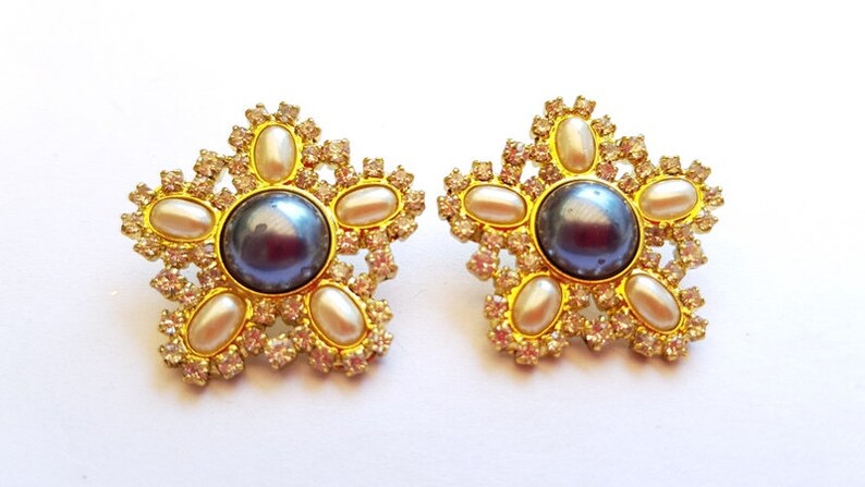 25 mm 4 high quality blue golden rhinestone buttons glass buttons 2 sizes 22.5 mm