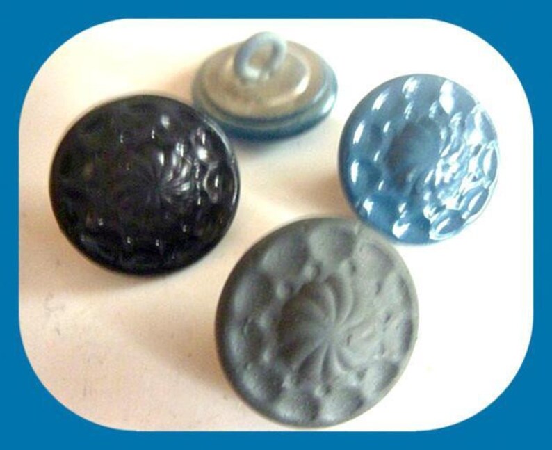CHOOSE 8 matt black grey petrol x 15 mm costumes metal buttons buttons