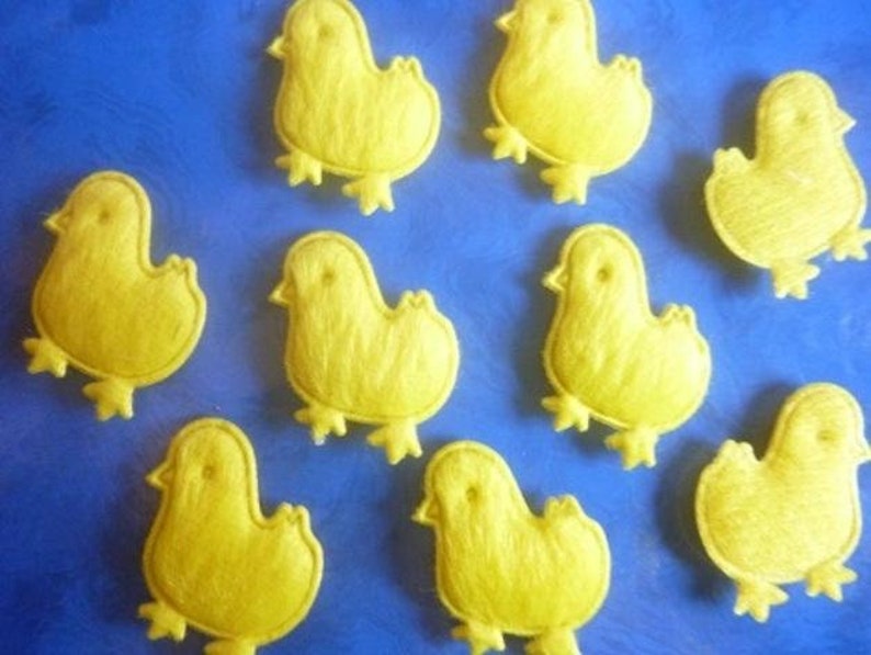 CHOOSE 3 yellow or white duck applique patch Easter patch