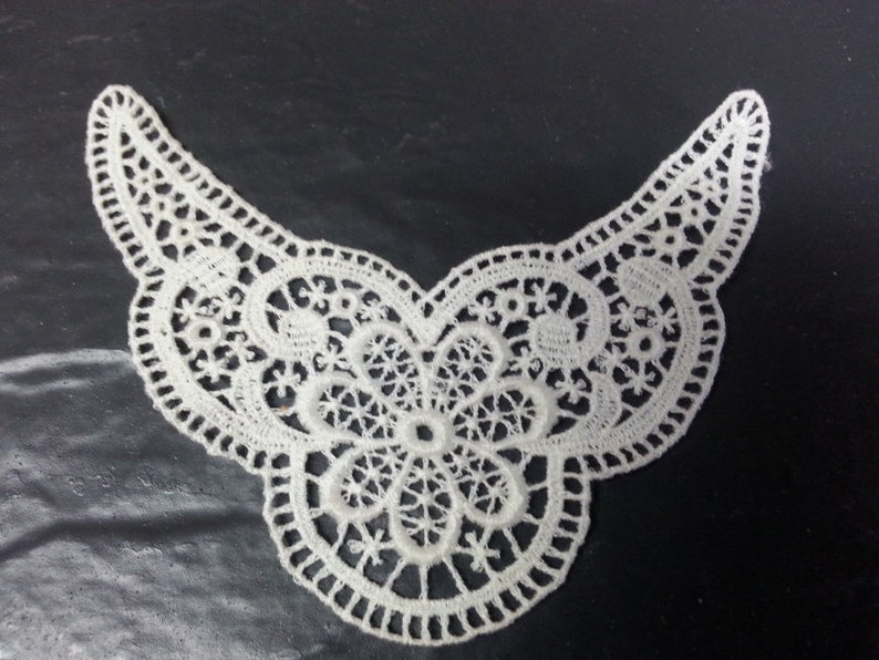 1 white triangle cutout application patch