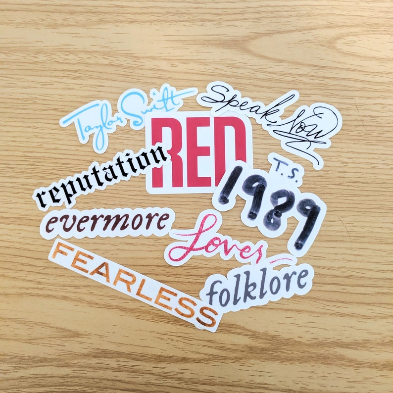 Taylor Swift Album Sticker Bundle // Weatherproof Taylor Swift Etsy
