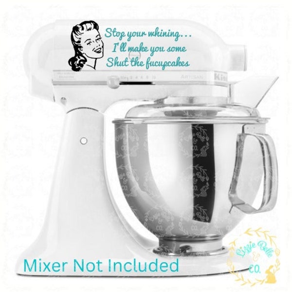 KitchenAid Mixer Decal | Vinyl Decal | Funny Baker Gift | Baking Therapy | Pastry Chef | Personalized Baker Gifts