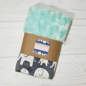 Fierce Elephant, Baby, Toddler or Adult Minky Blanket main image 1