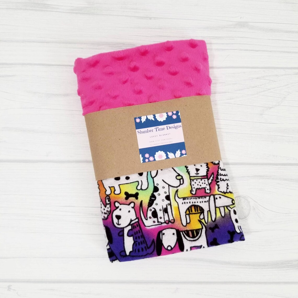 Baby Girl Dog Lovey Blanket. Dog Baby Shower Gift. READY TO Etsy