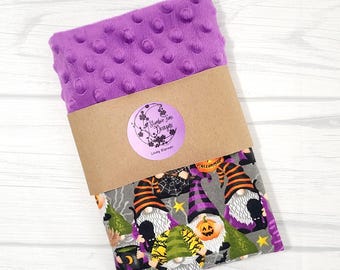 Halloween Gnomes Baby Lovey Blanket.