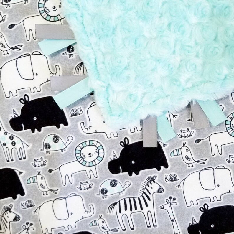 Jungle Animals Baby Lovey Blanket. Baby Boy Lovey Blanket. Etsy