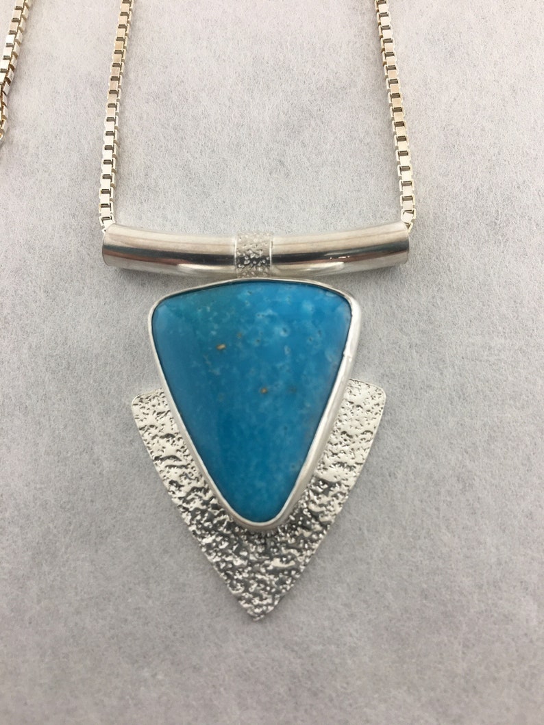 Handmade Sterling Silver Turquoise Pendant