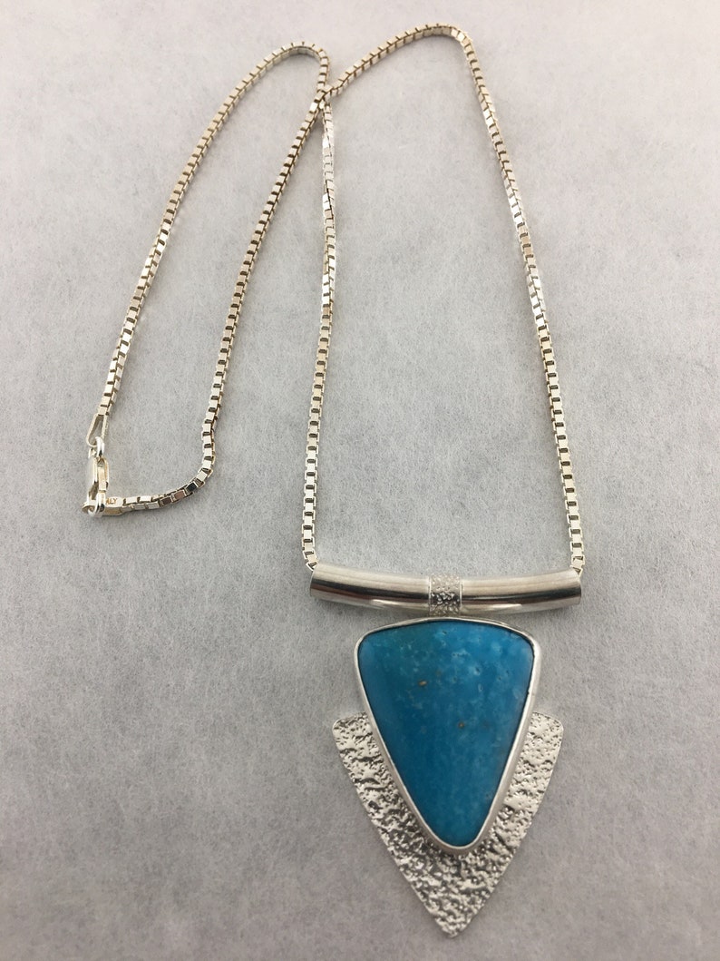 Handmade Sterling Silver Turquoise Pendant