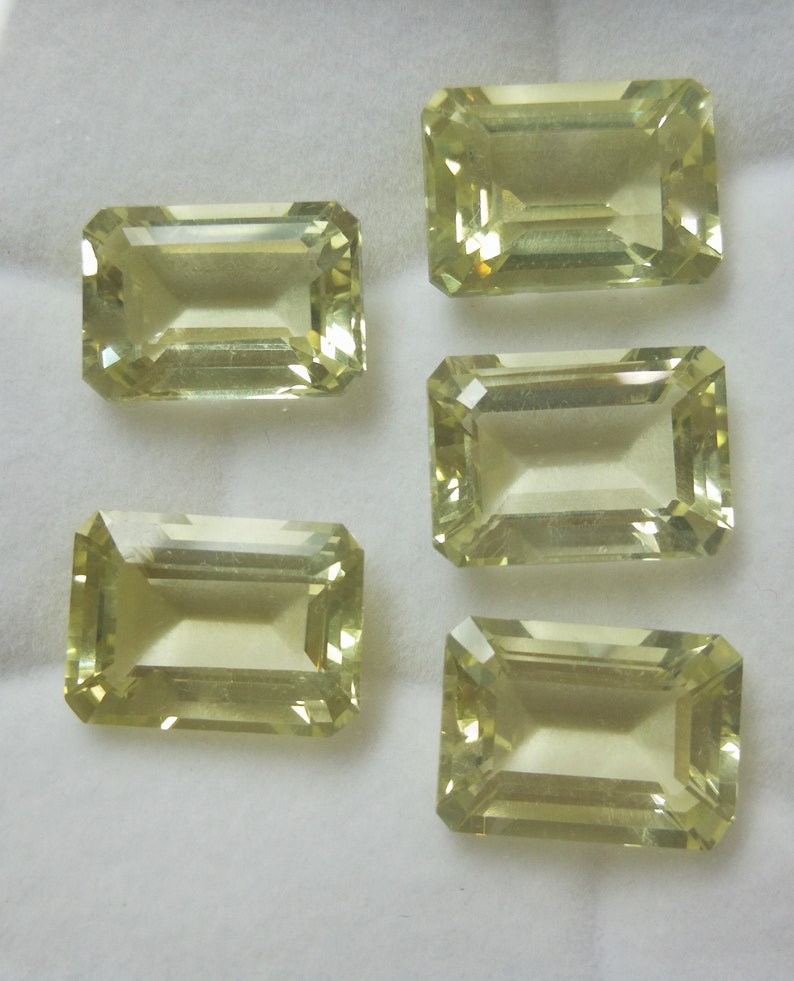 Super fine Quality Natural gift Step cut Natural lemon Quartz lemon quartz gemstone sale SALE 14x10mm Octagon Facet Lemon Quartz