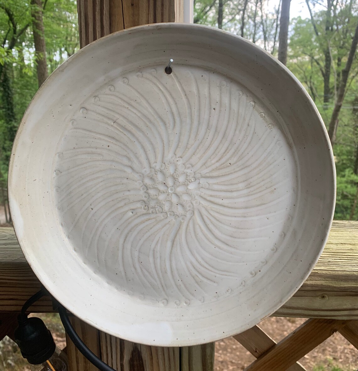 Large white plate wall hanging Etsy