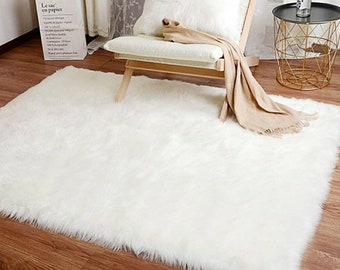 Fluffy White Rug Etsy