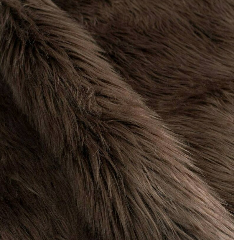 Brown Bear Skin Premium Faux Fur Yards Sold By The Yard 36x60 Soft and Plush Fur