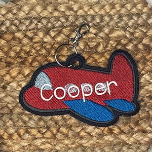 Personalized Airplane Backpack Tag - Custom Name Tag for Travel Enthusiasts
